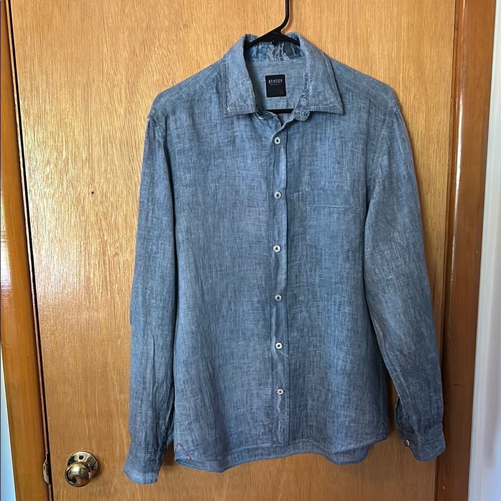EUC Benson NYC linen tailored shirt- washed, never worn